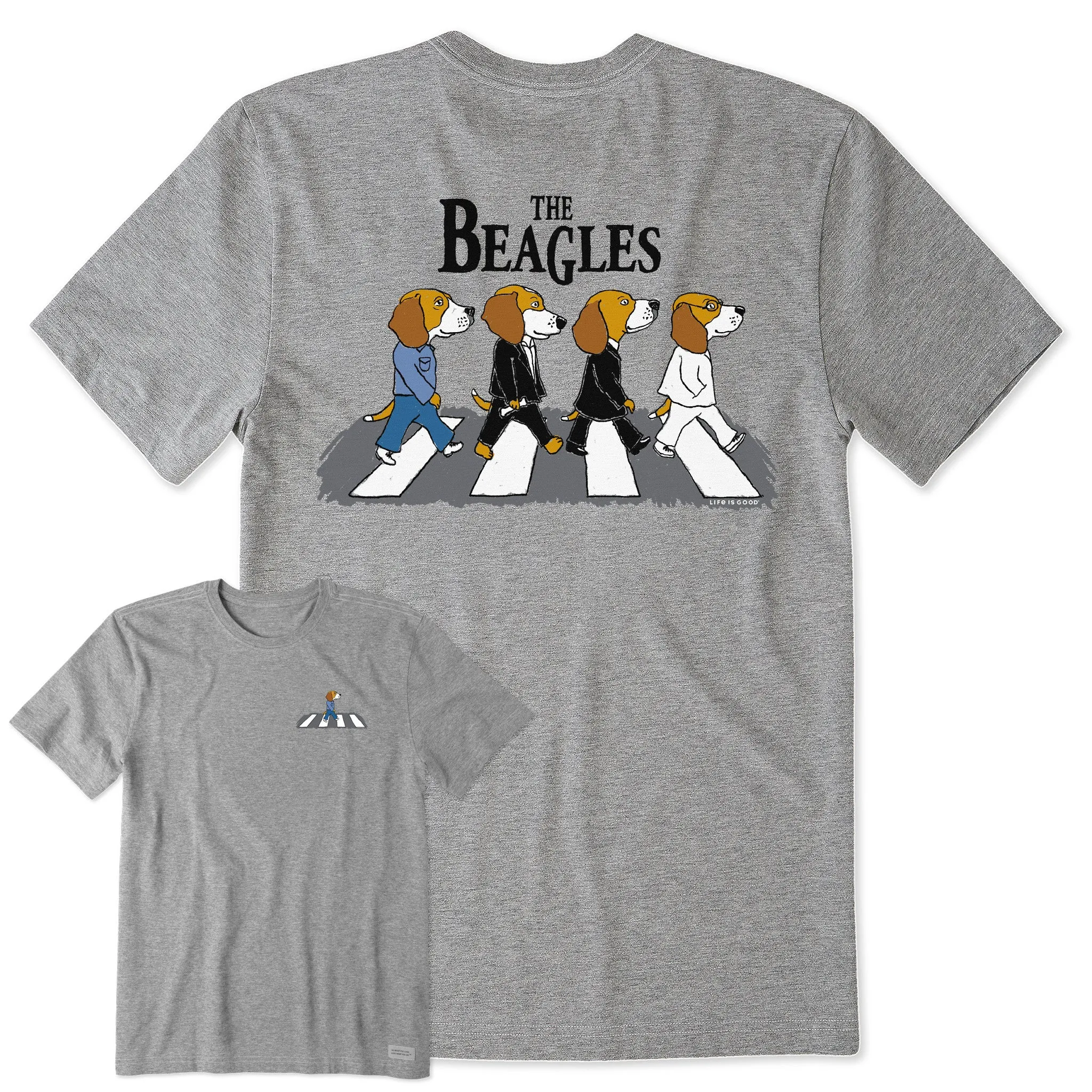 Men's The Beagles Short Sleeve Crusher Tee Life is Good