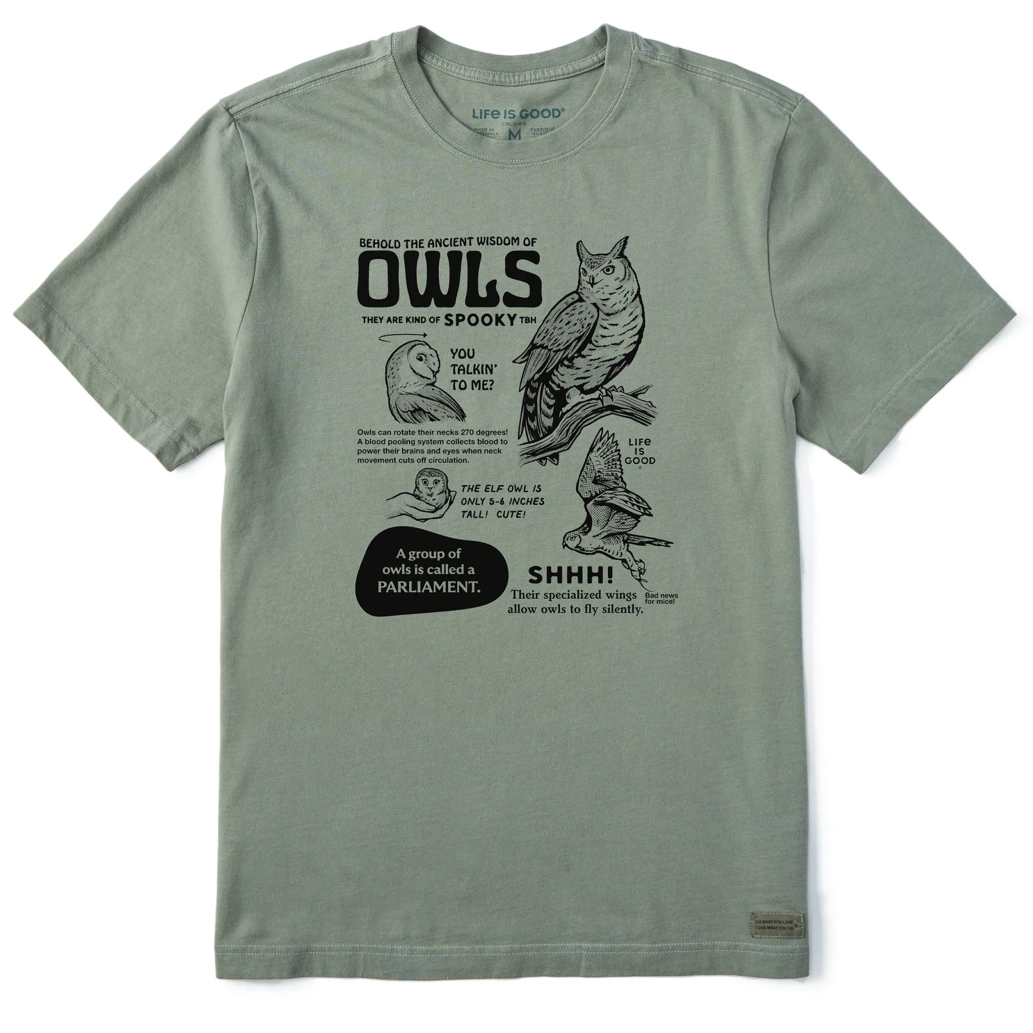 Men's The Wisdom of Owls Short Sleeve Tee Life is Good