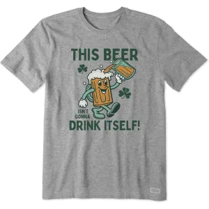 Men's This Beer Isn't Gonna Drink Itself Short Sleeve Crusher Tee Life is Good
