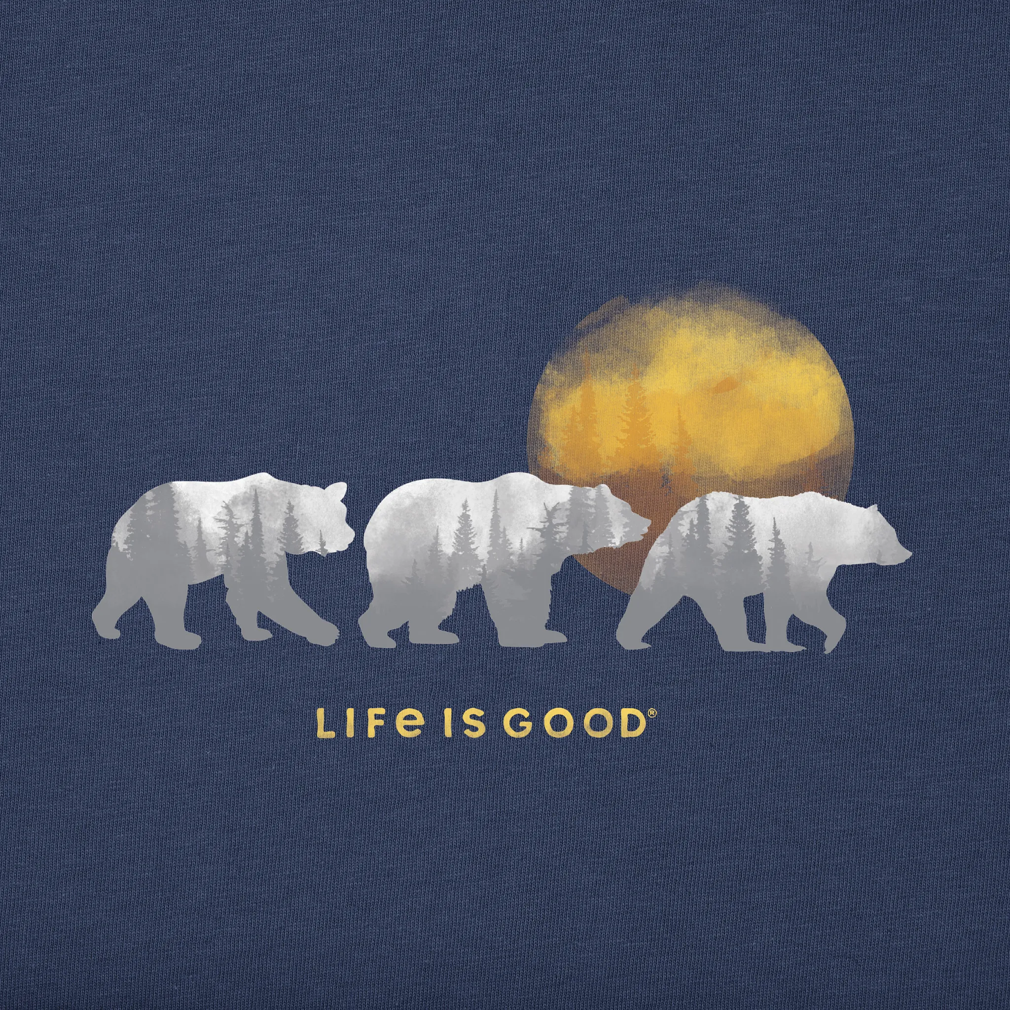 Men's Three Bears Short Sleeve Tee Life is Good