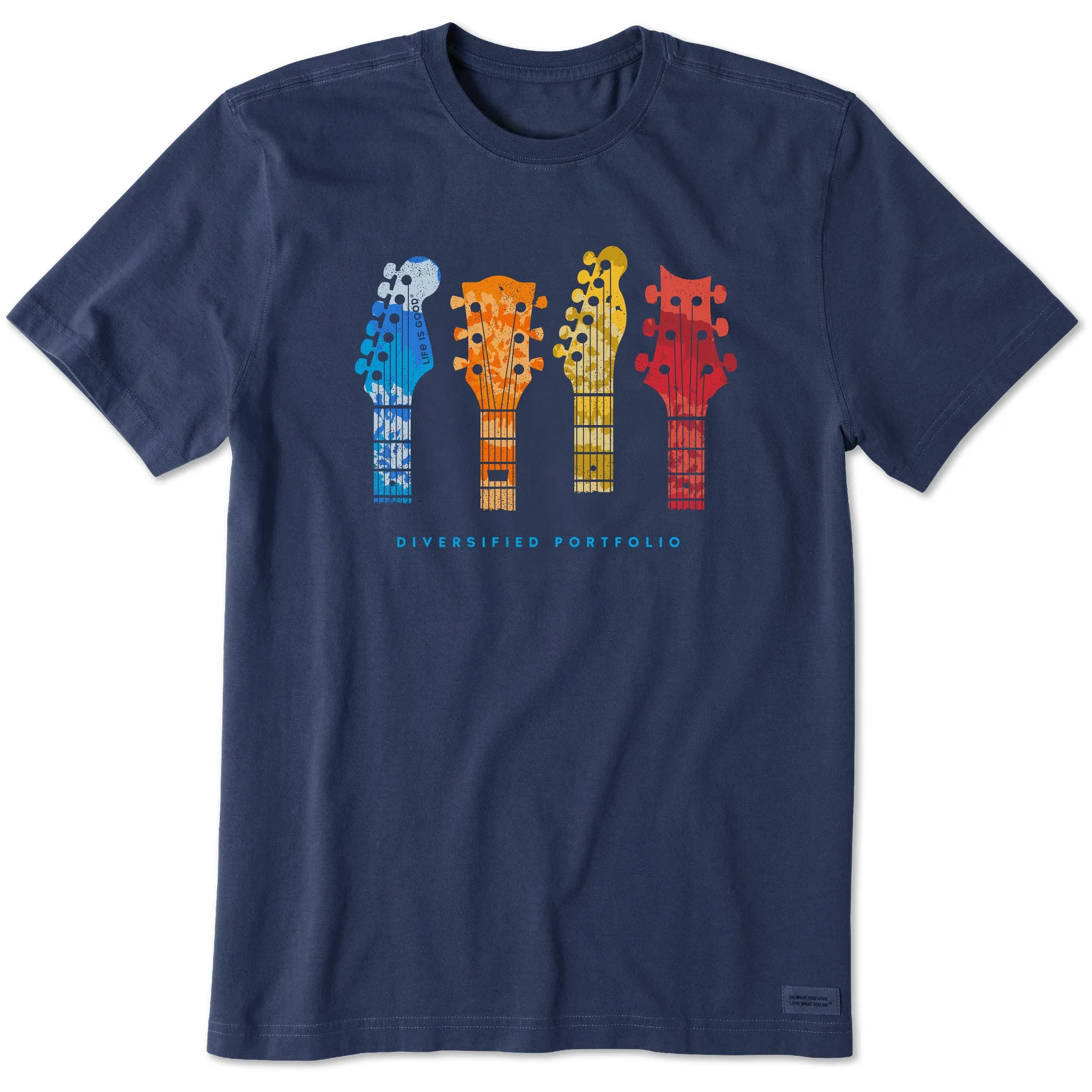 Men's Tie Dye Diversified Guitars Short Sleeve Tee Life is Good