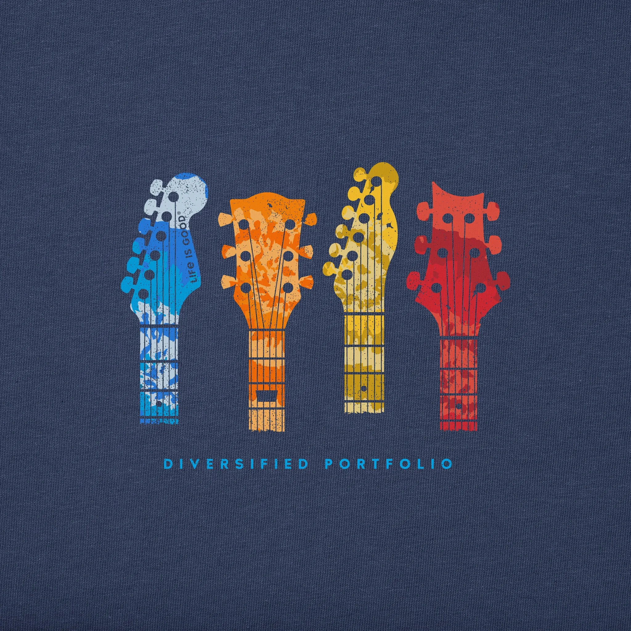 Men's Tie Dye Diversified Guitars Short Sleeve Tee Life is Good