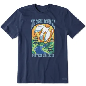 Men's Tie Dye Earth Has Music Short Sleeve Tee Life is Good
