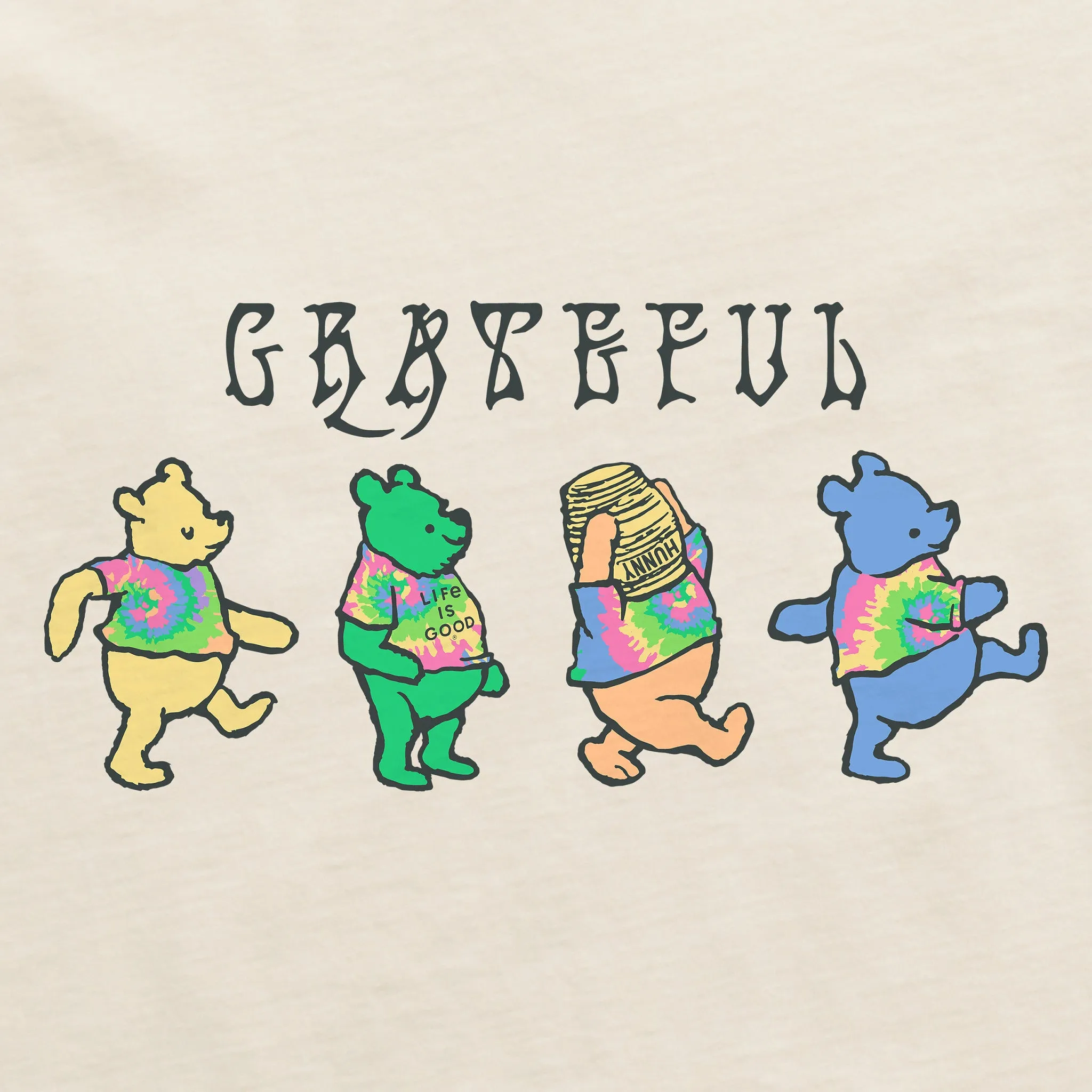 Men's Tie Dye Grateful Winnie Short Sleeve Crusher Tee Life is Good