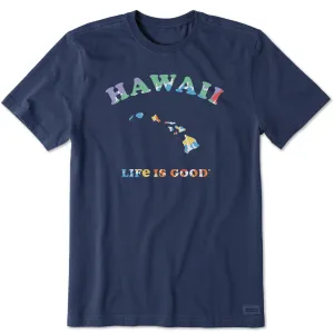 Men's Tie Dye Hawaii Short Sleeve Crusher Tee Life is Good