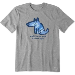 Men's Tie Dye Love Dogs or Wrong Short Sleeve Tee Life is Good