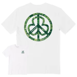 Men's Tie Dye Peace Clover Short Sleeve Crusher Tee Life is Good