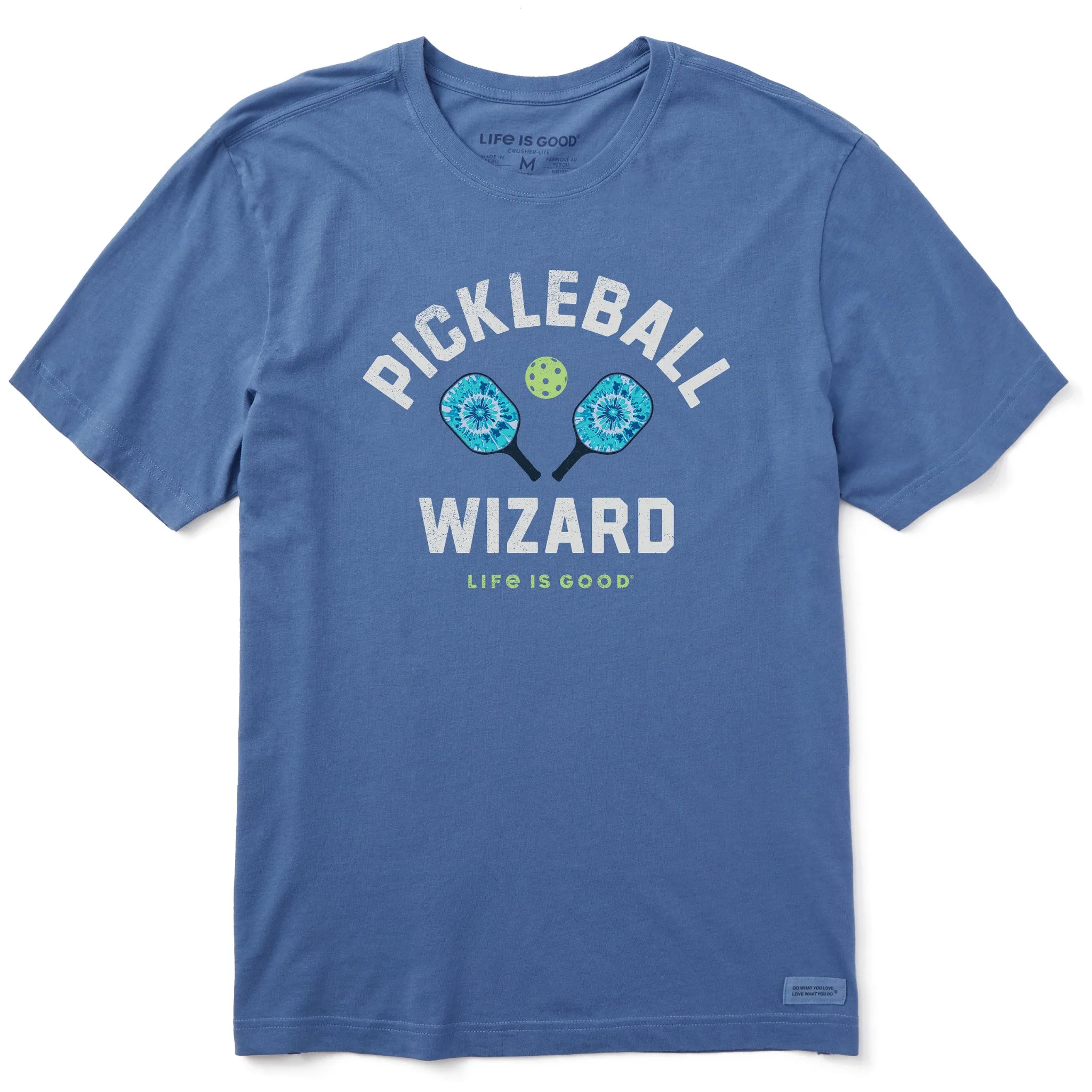 Men's Tie Dye Pickleball Wizard Short Sleeve Crusher Tee Life is Good