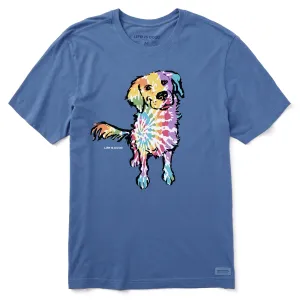 Men's Tie Dye Retriever Short Sleeve Crusher Tee Life is Good