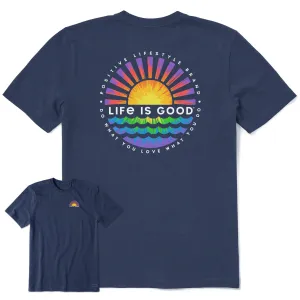 Men's Tie Dye Sunset Burst Short Sleeve Tee Life is Good