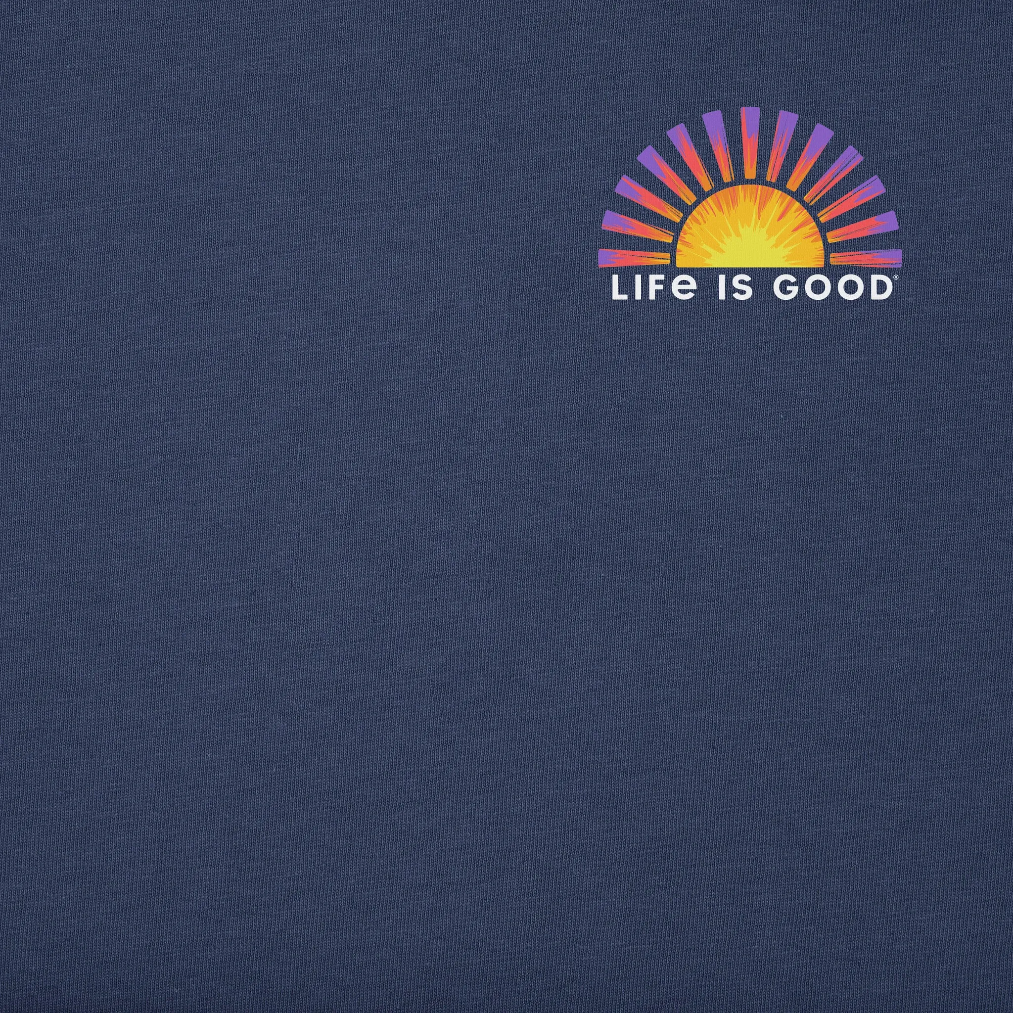 Men's Tie Dye Sunset Burst Short Sleeve Tee Life is Good