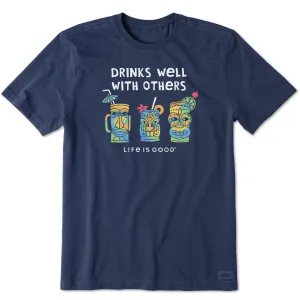 Men's Tie Dye Tiki Drinks Short Sleeve Tee Life is Good