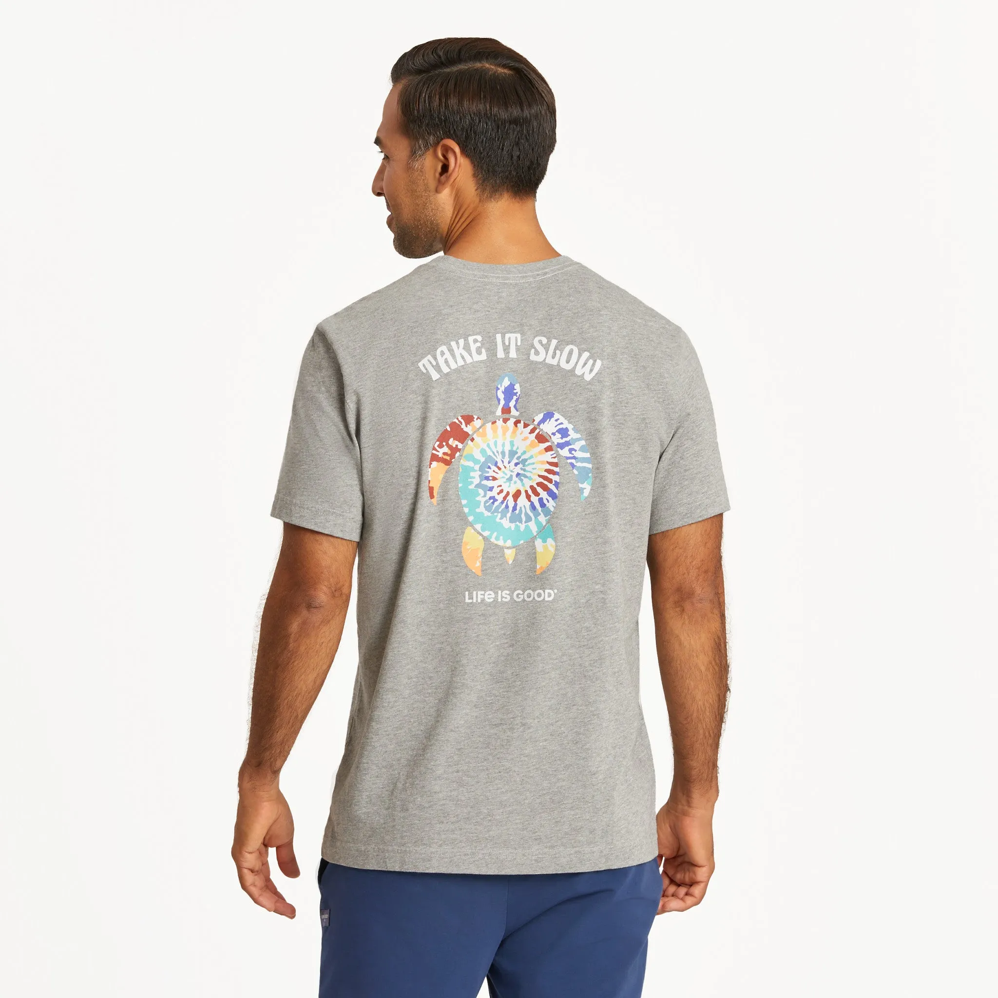 Men's Tie Dye Turtle Short Sleeve Crusher Tee Life is Good