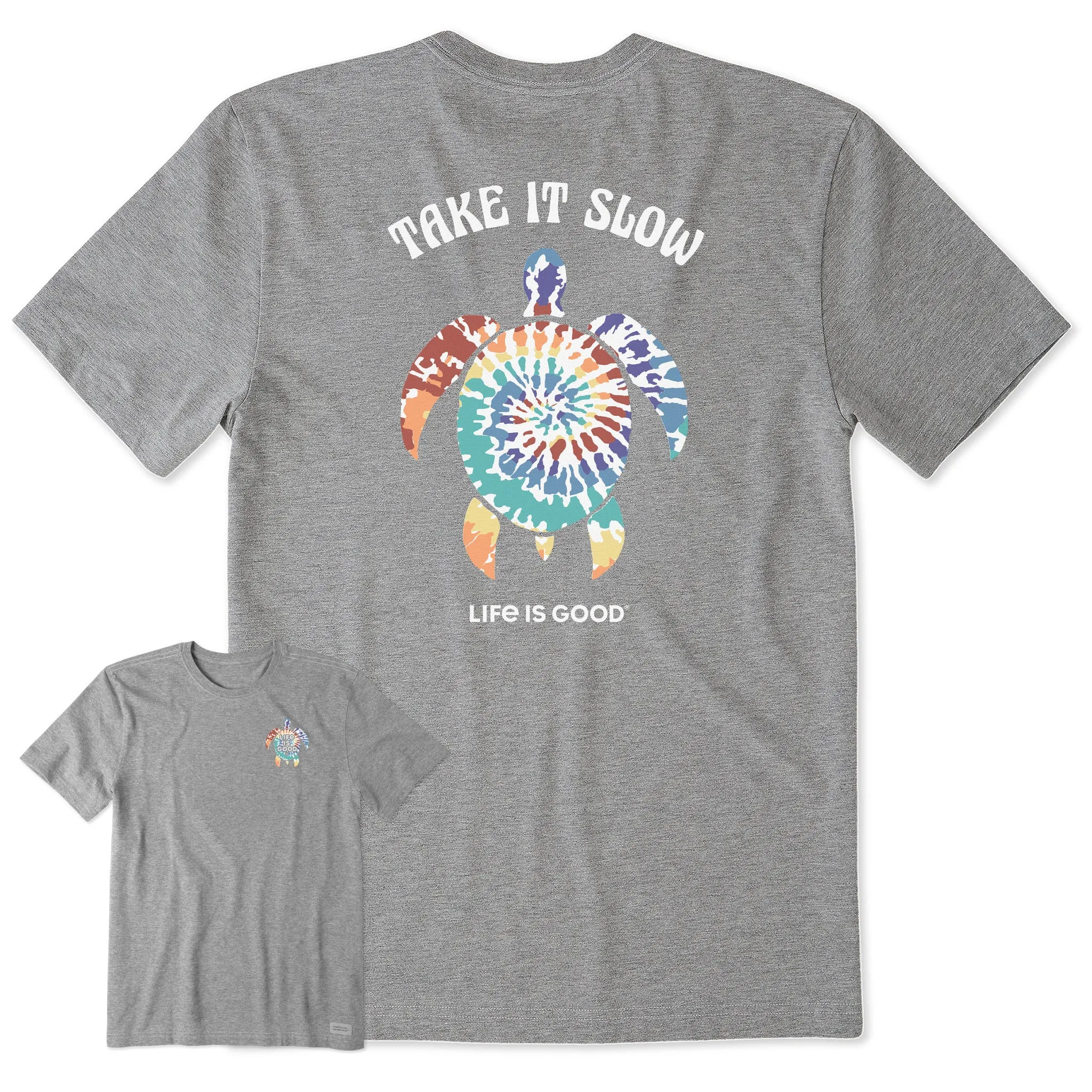 Men's Tie Dye Turtle Short Sleeve Crusher Tee Life is Good