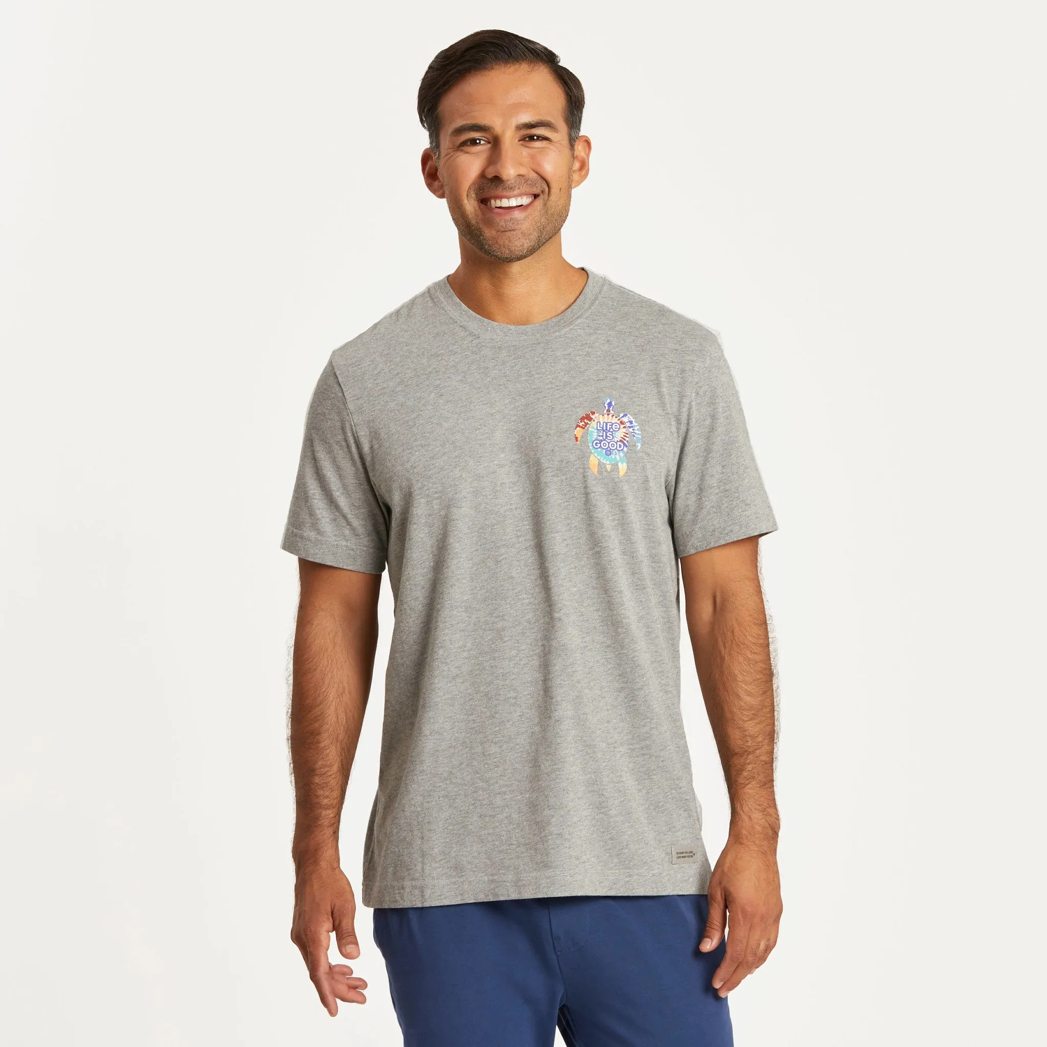 Men's Tie Dye Turtle Short Sleeve Crusher Tee Life is Good