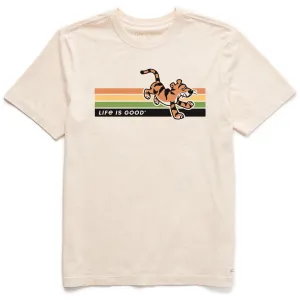 Men's Tiger Stripes Short Sleeve Crusher Tee Life is Good