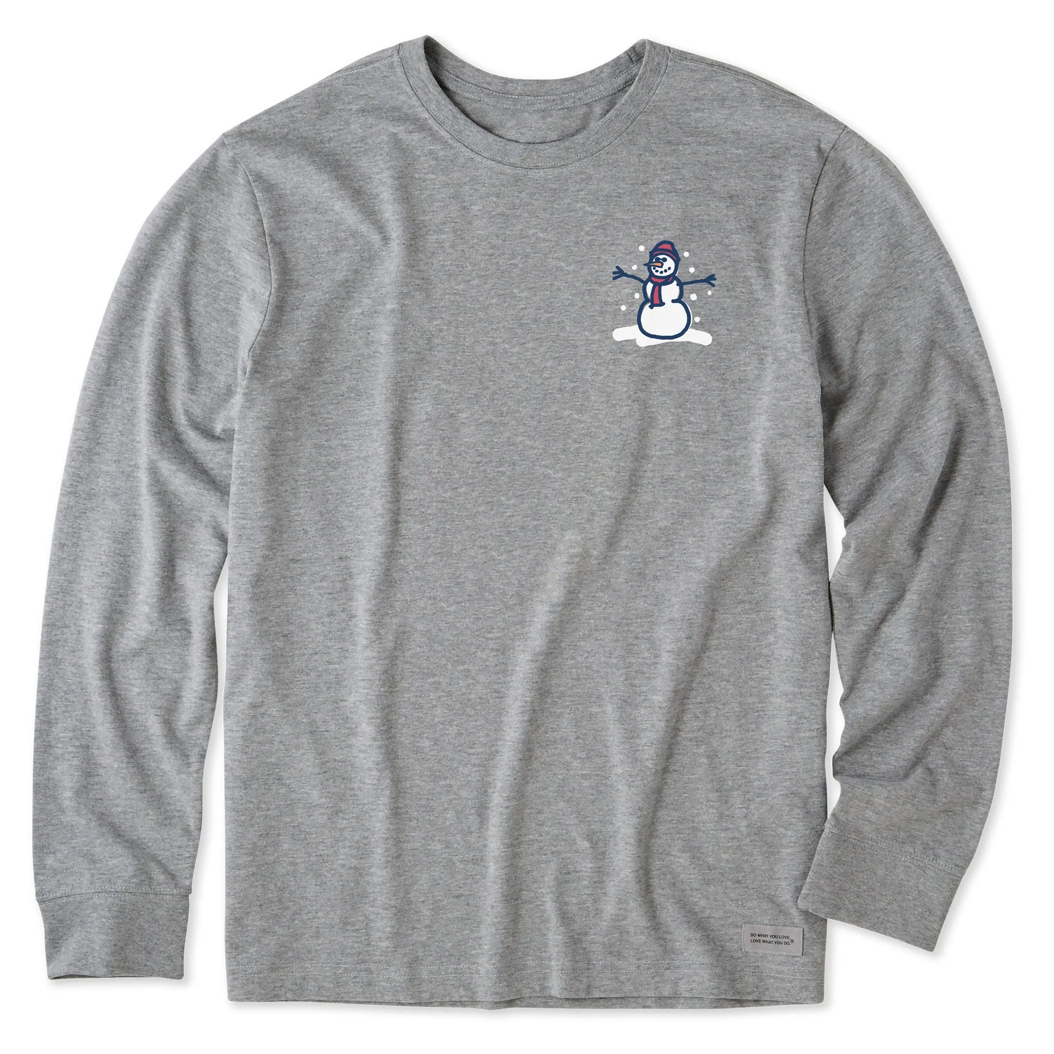 Men's Tiny Little Snowman Long Sleeve Crusher Tee Life is Good
