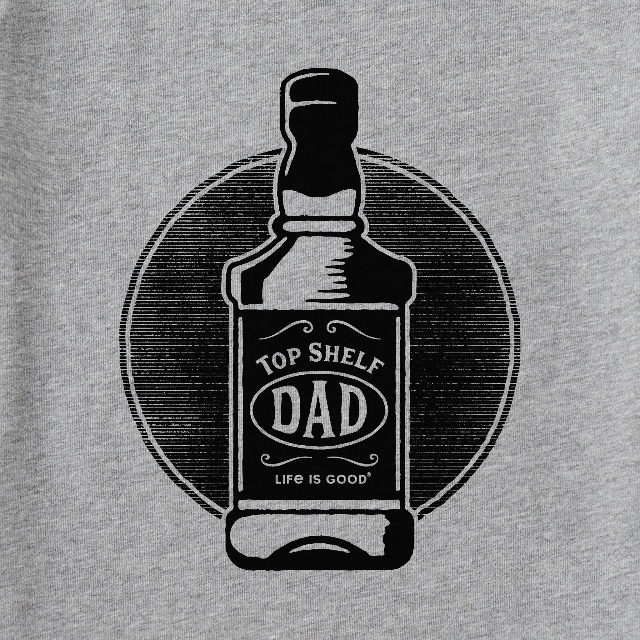 Men's Top Shelf Dad Bottle Short Sleeve Tee Life is Good