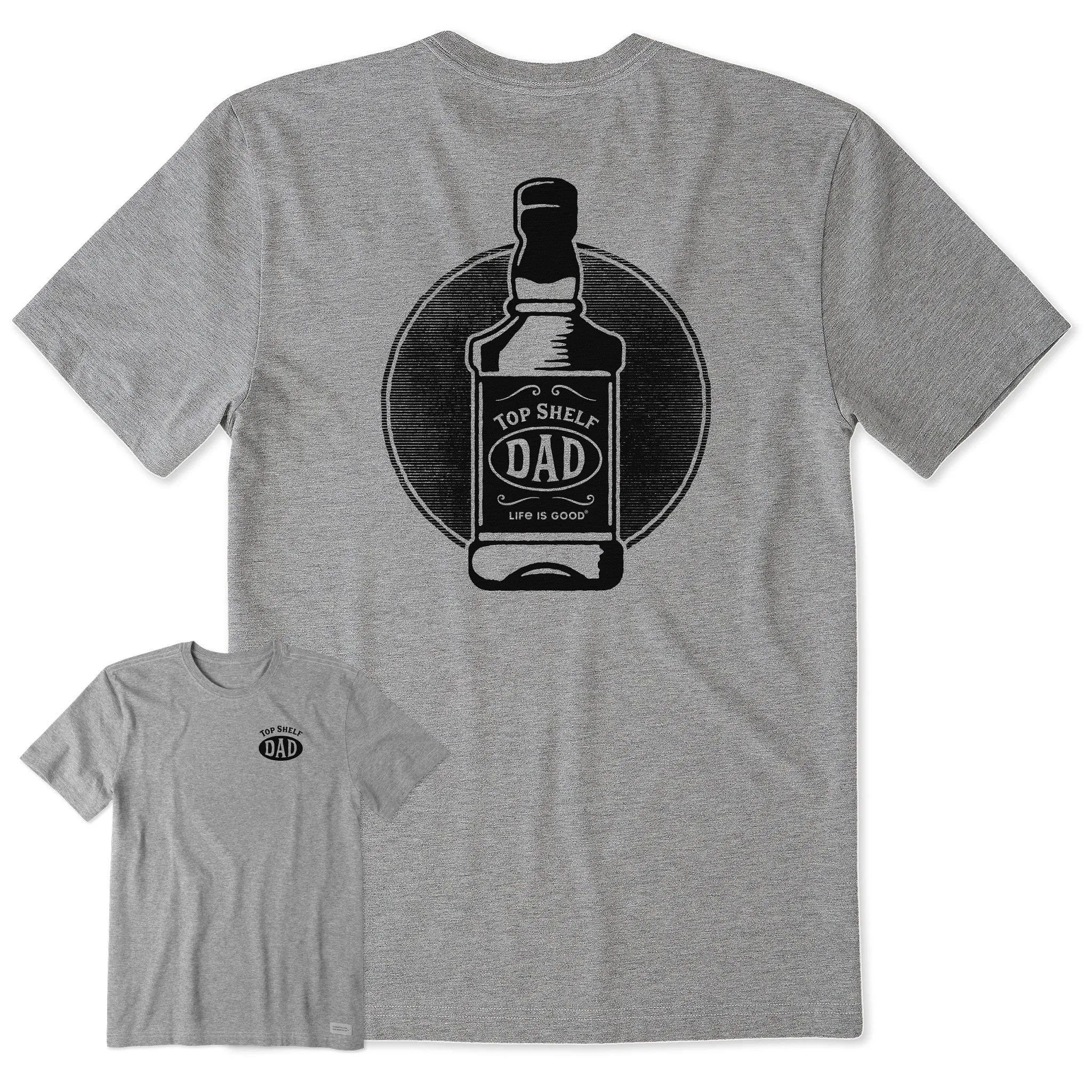 Men's Top Shelf Dad Bottle Short Sleeve Tee Life is Good