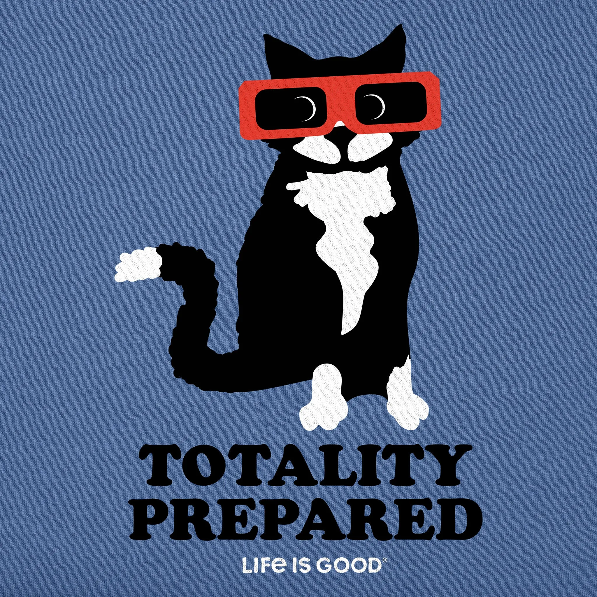 Men's Totality Prepared Solar Cat Short Sleeve Tee Life is Good