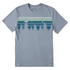 Men's Tree Striped Sky Short Sleeve Crusher Tee Life is Good