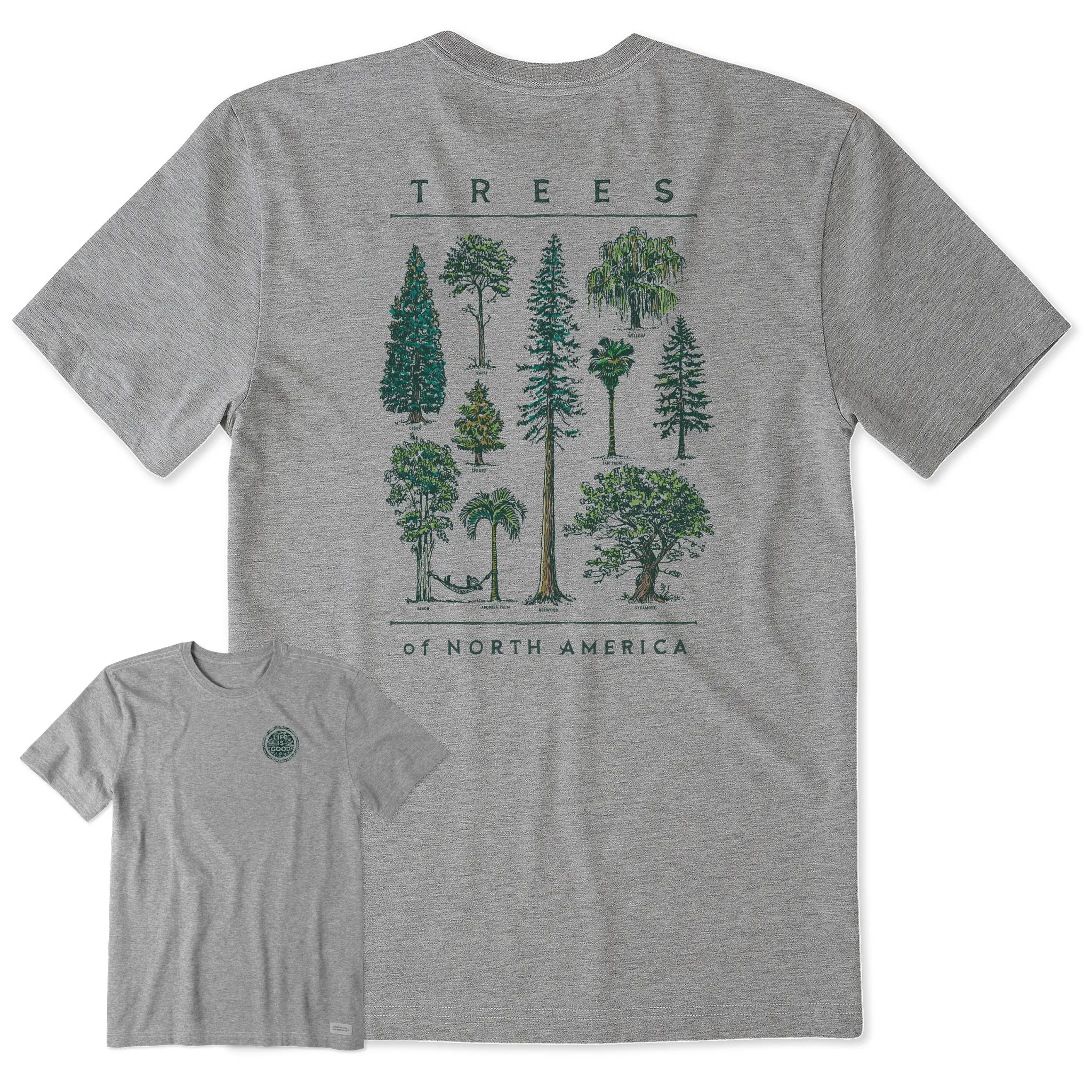 Men's Trees of North America Short Sleeve Crusher Tee Life is Good