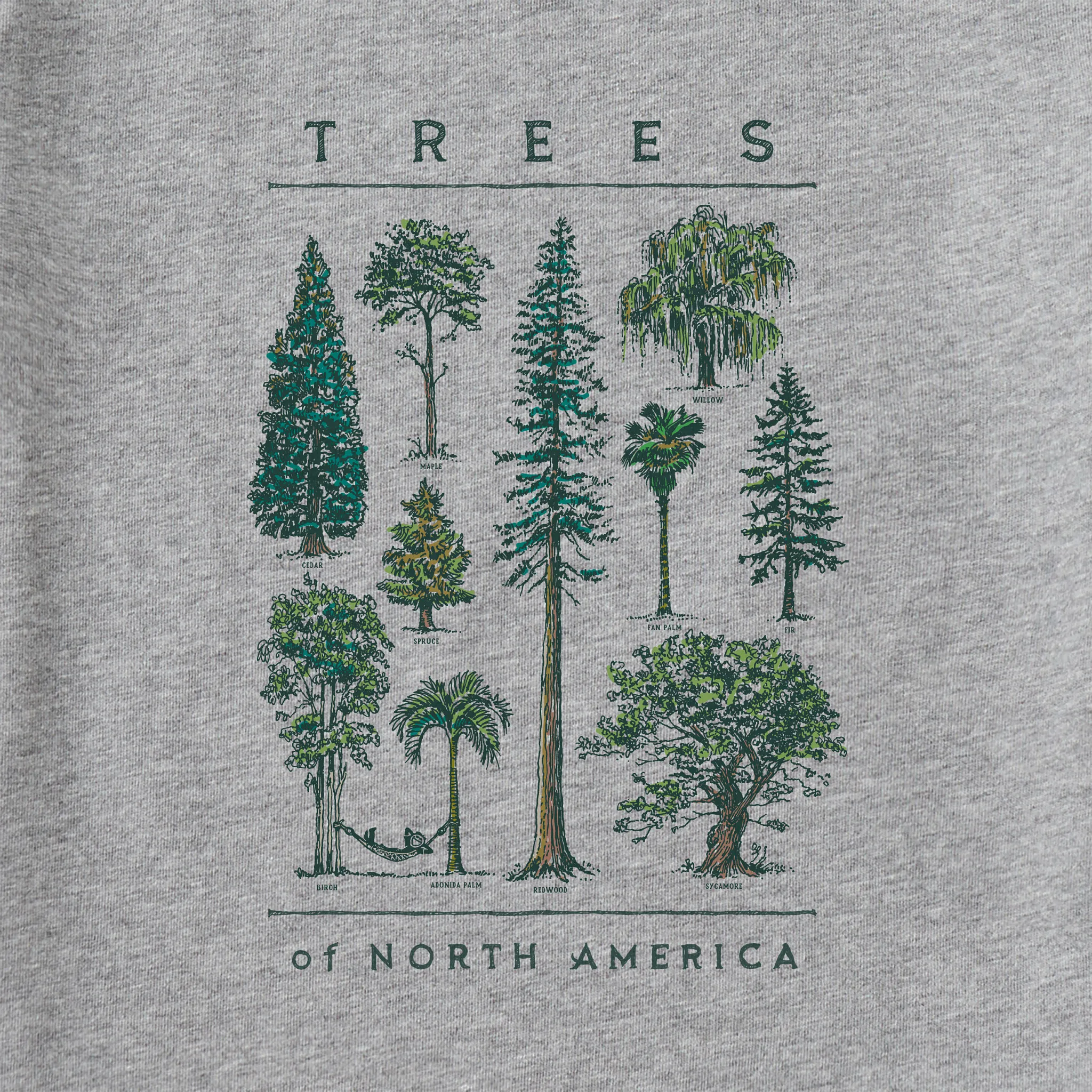 Men's Trees of North America Short Sleeve Crusher Tee Life is Good