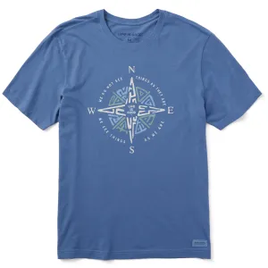 Men's Tribal Compass Short Sleeve Crusher Tee Life is Good
