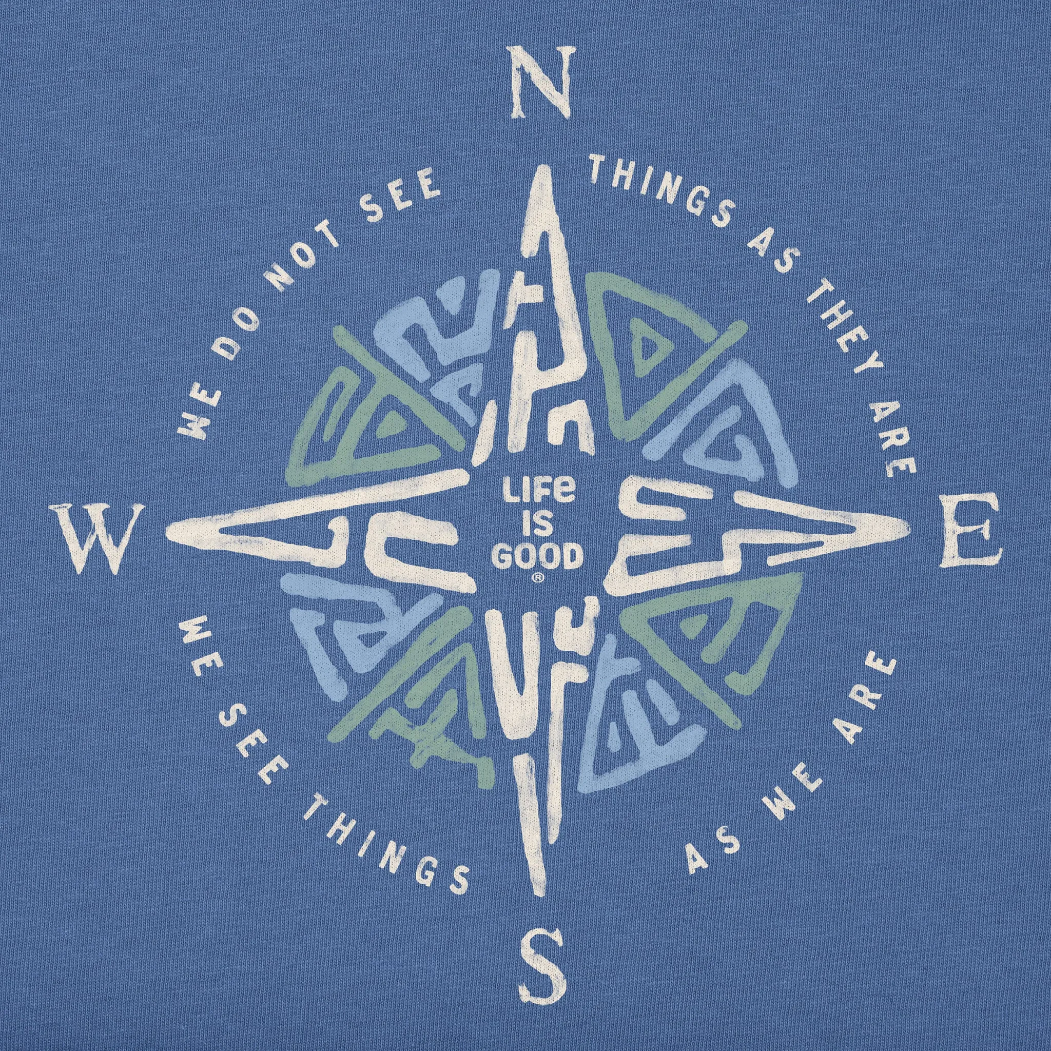Men's Tribal Compass Short Sleeve Crusher Tee Life is Good