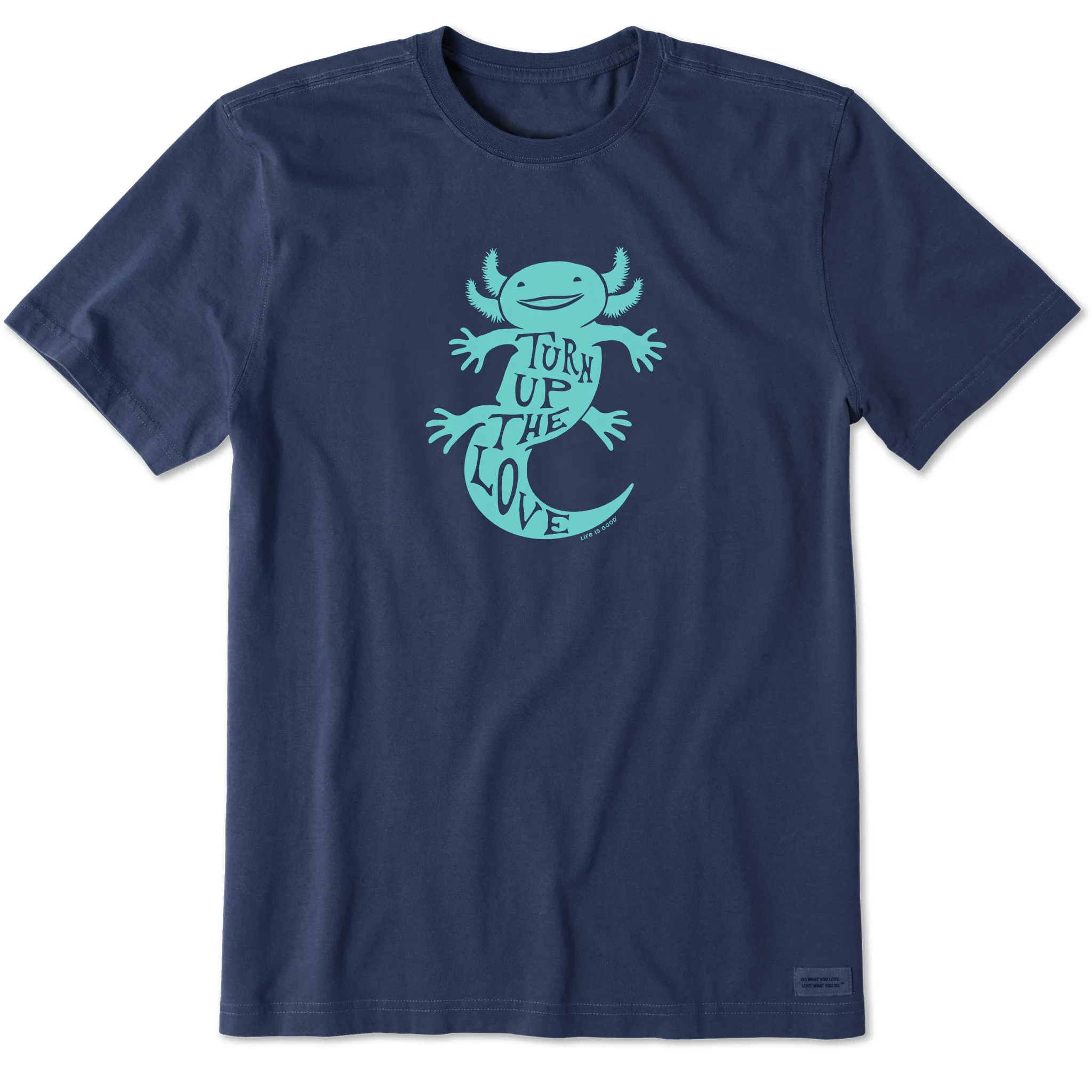 Men's Turn Up The Love Axolotl Short Sleeve Tee Life is Good