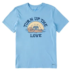 Men's Turn Up the Love Otter Short Sleeve Crusher Tee Life is Good