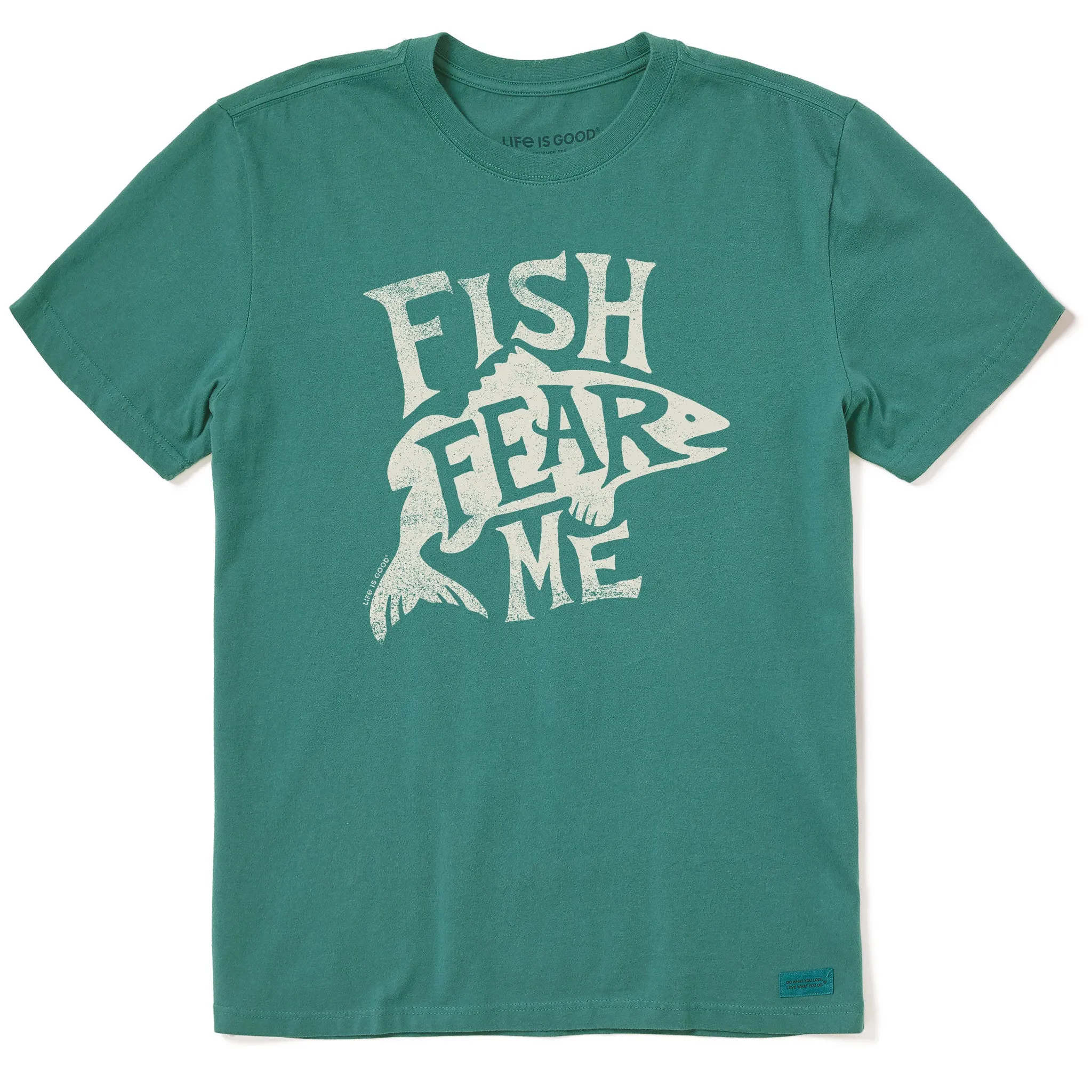 Men's Typeout Fish Fear Me Short Sleeve Crusher Tee Life is Good