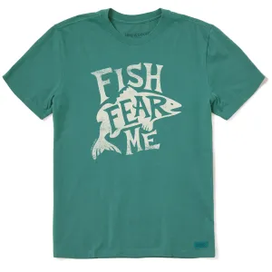 Men's Typeout Fish Fear Me Short Sleeve Crusher Tee Life is Good