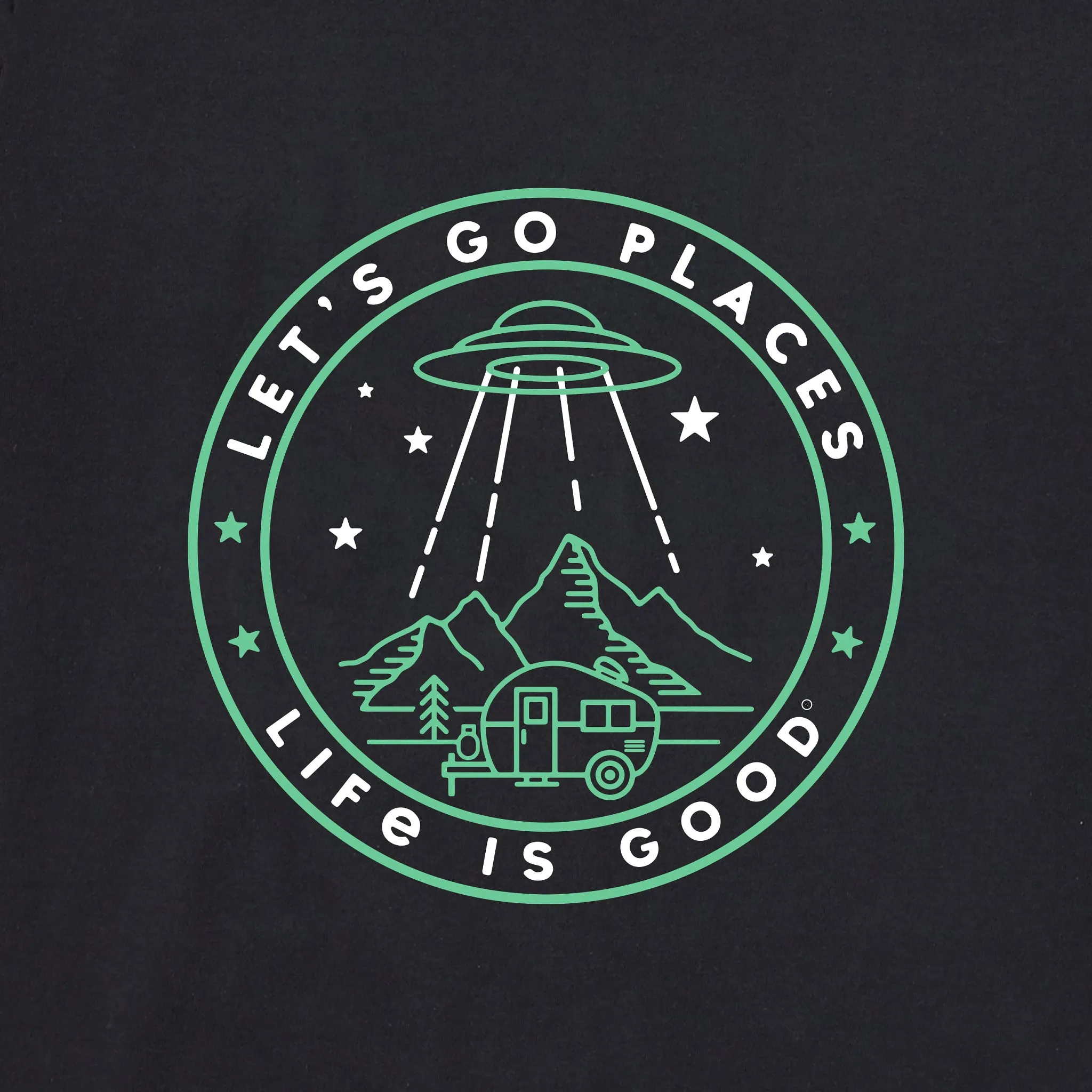 Men's UFO Let's Go Places Short Sleeve Tee Life is Good