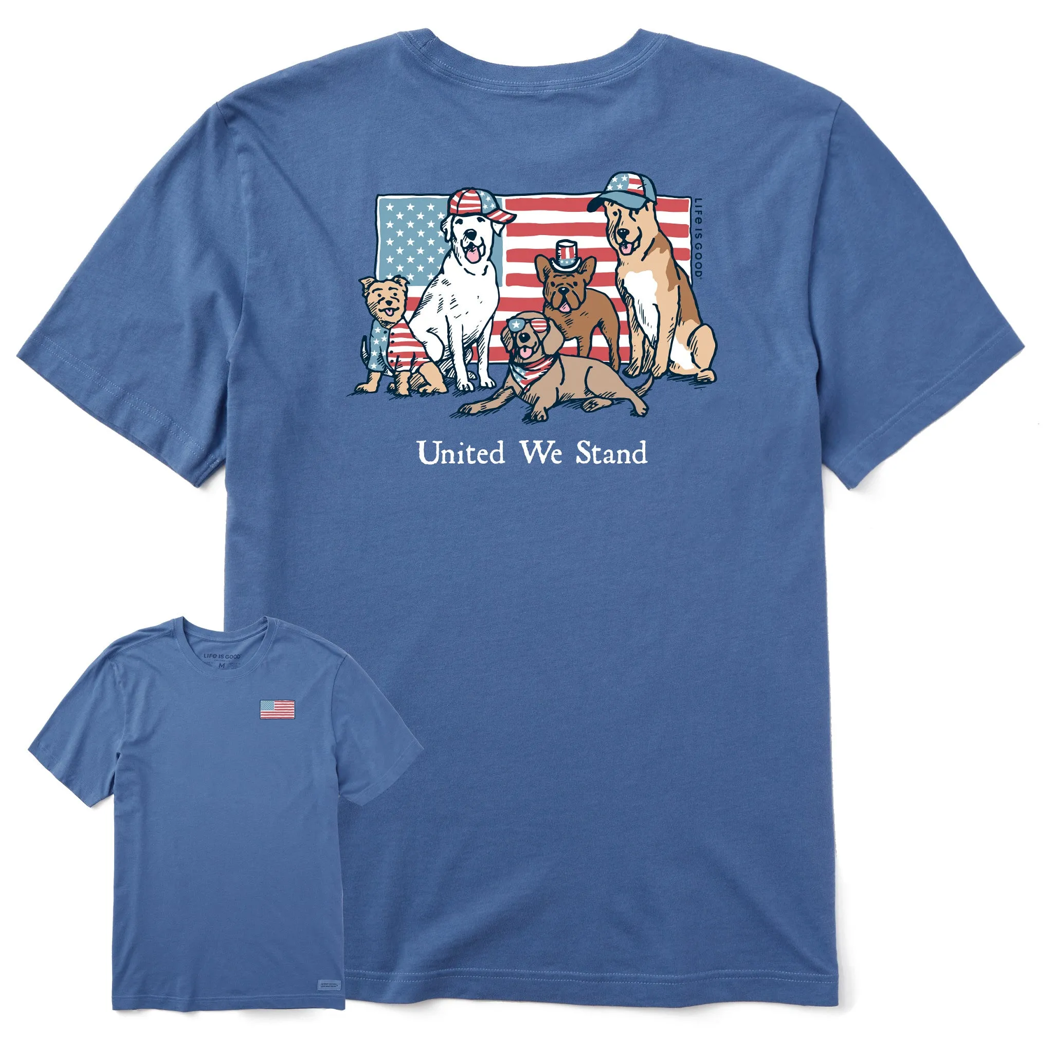 Men's United We Stand Dogs Short Sleeve Tee Life is Good