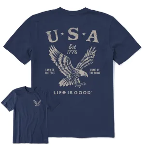 Men's USA 1776 Eagle Short Sleeve Tee Life is Good