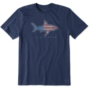 Men's USA Shark Short Sleeve Tee Life is Good