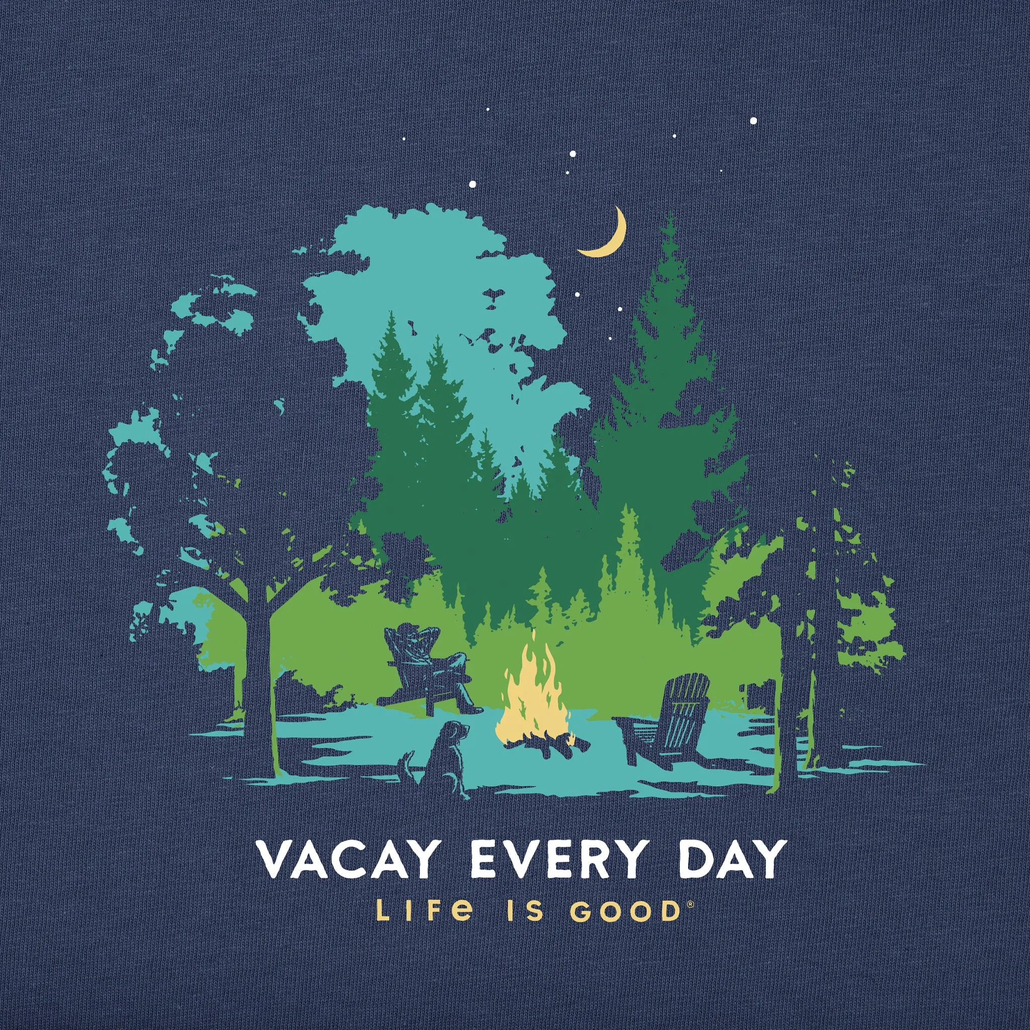 Men's Vacay Every Day Camp Short Sleeve Crusher Tee Life is Good