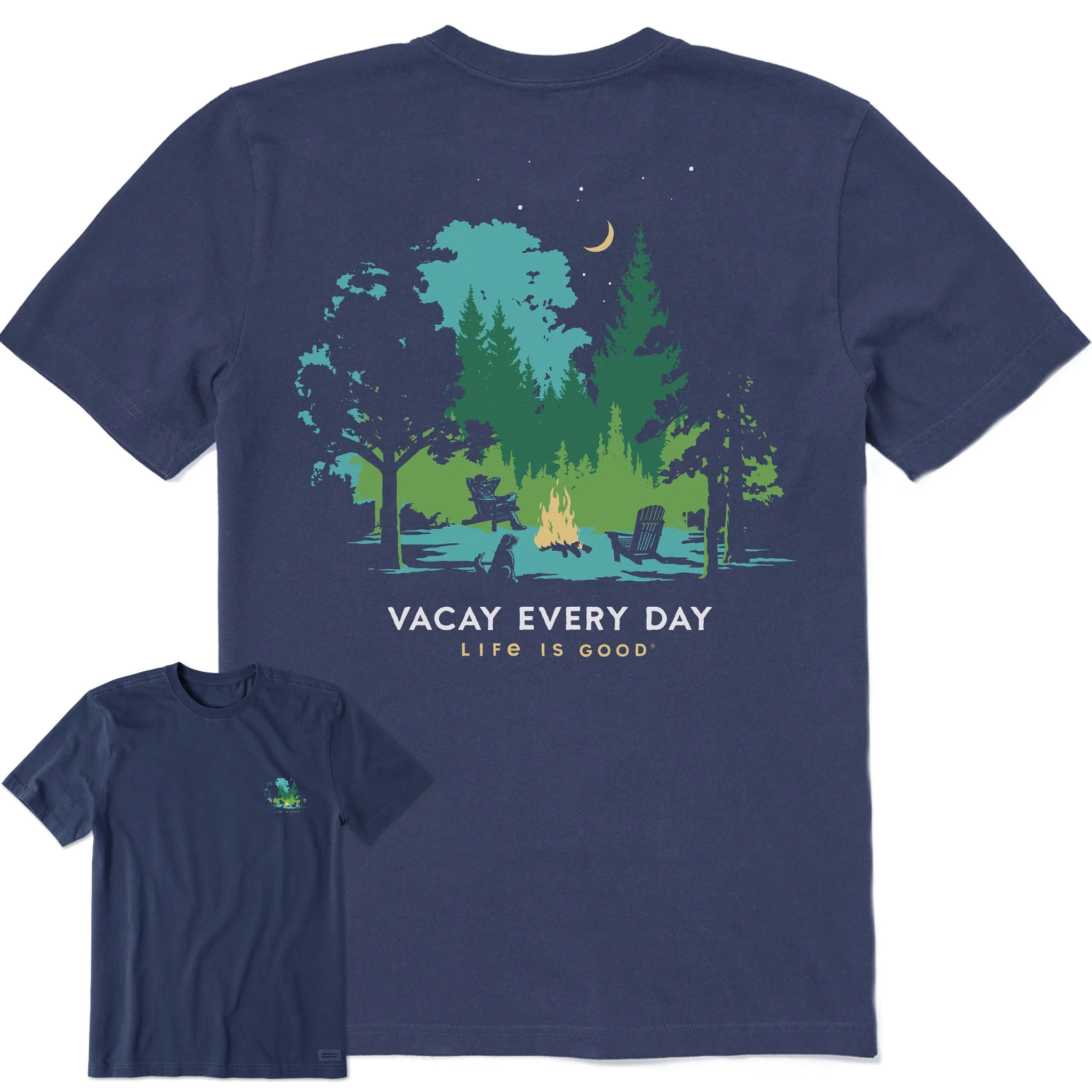 Men's Vacay Every Day Camp Short Sleeve Crusher Tee Life is Good
