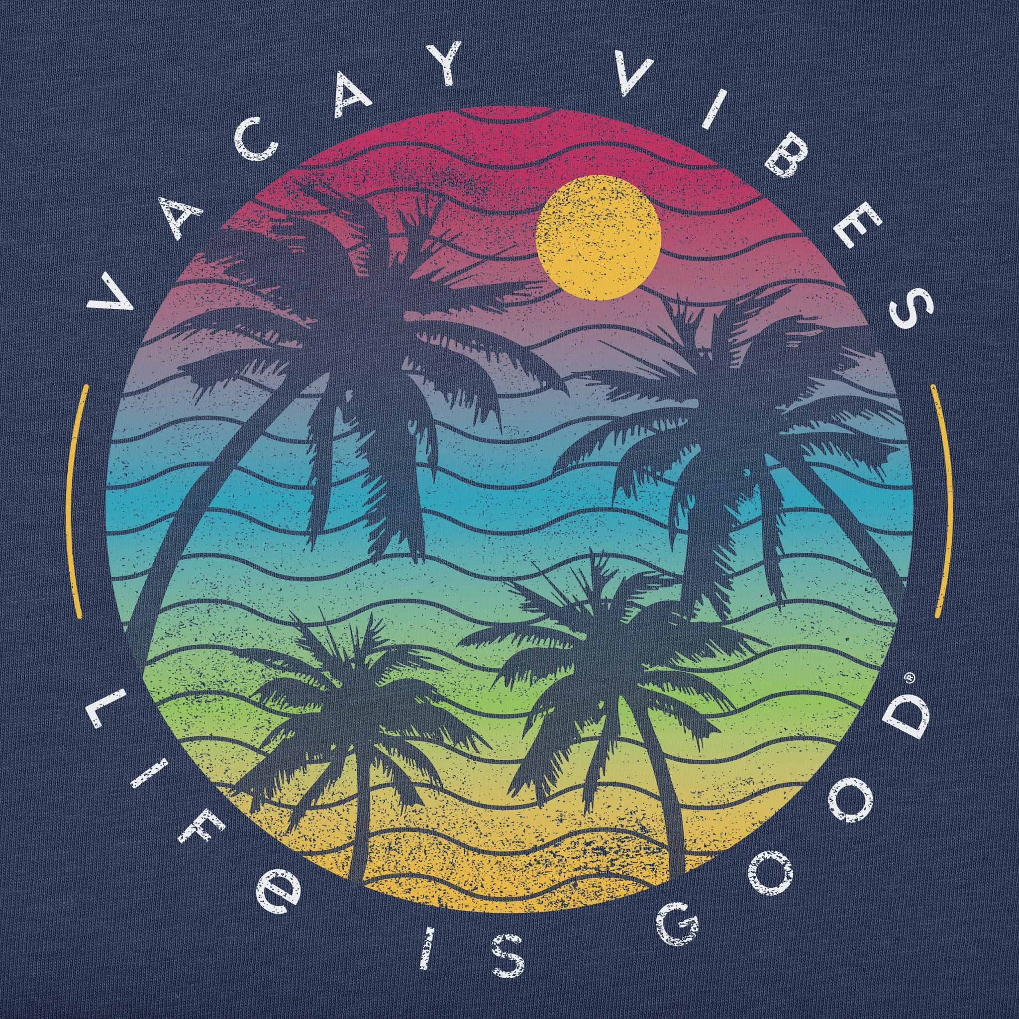 Men's Vacay Vibes Palms Short Sleeve Crusher Tee Life is Good