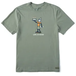 Men's Vintage Jake 50th Birthday Short Sleeve Crusher Tee Life is Good
