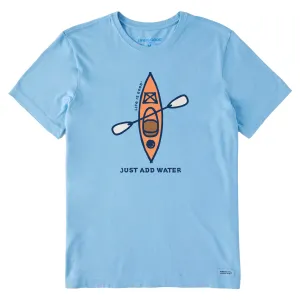 Men's Vintage Just Add Water Kayak Short Sleeve Tee Life is Good