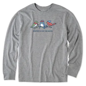 Men's Vintage Winter Is For The Birds Long Sleeve Crusher Tee Life is Good