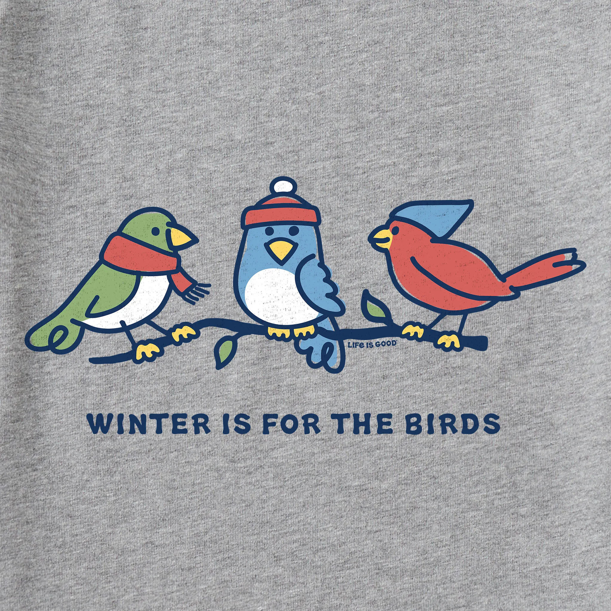 Men's Vintage Winter Is For The Birds Long Sleeve Crusher Tee Life is Good
