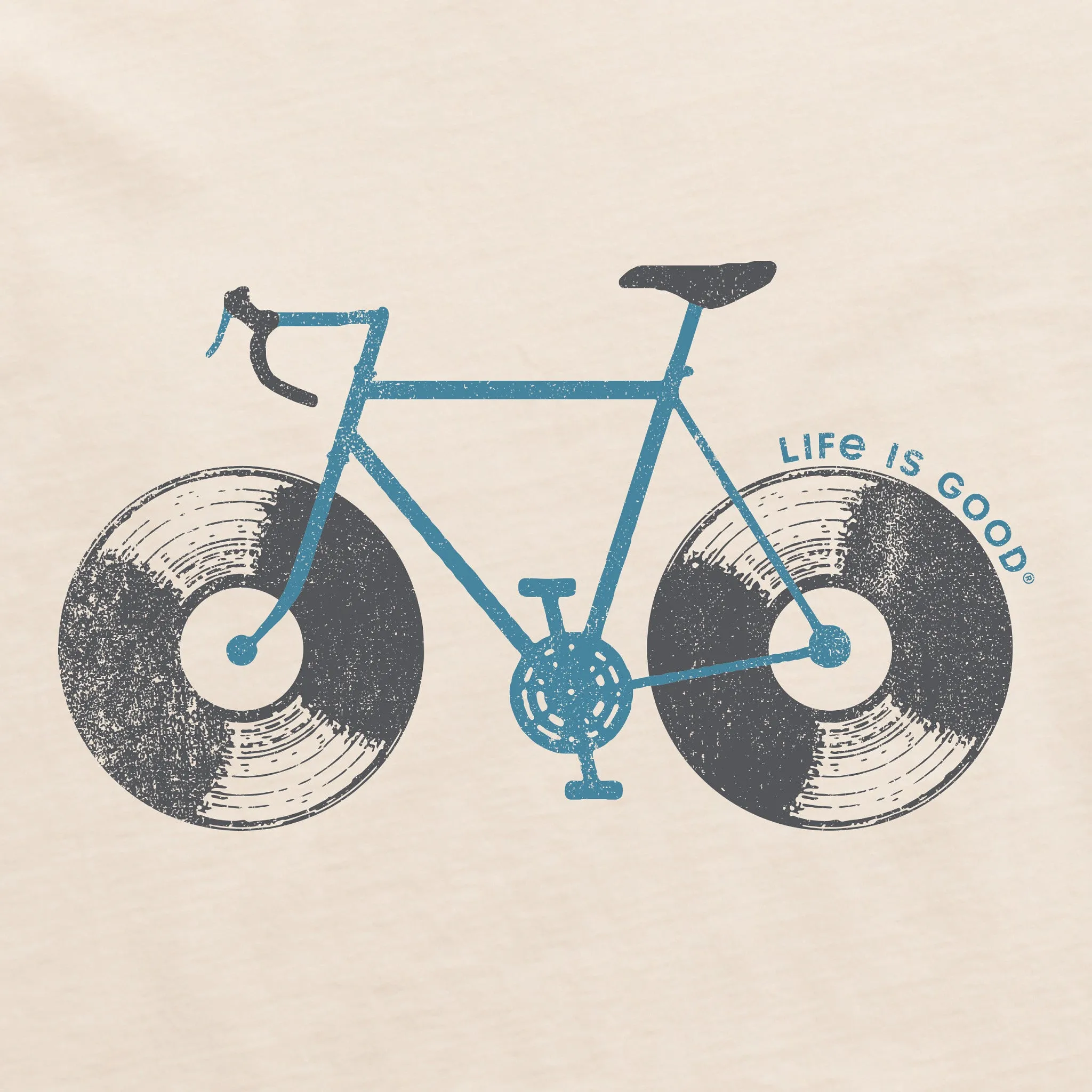 Men's Vinyl Bike Short Sleeve Crusher Tee Life is Good