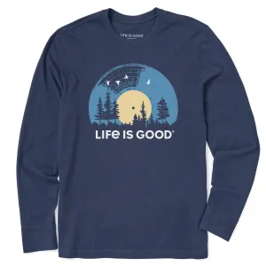 Men's Vinyl Sunset Long Sleeve Crusher Tee Life is Good