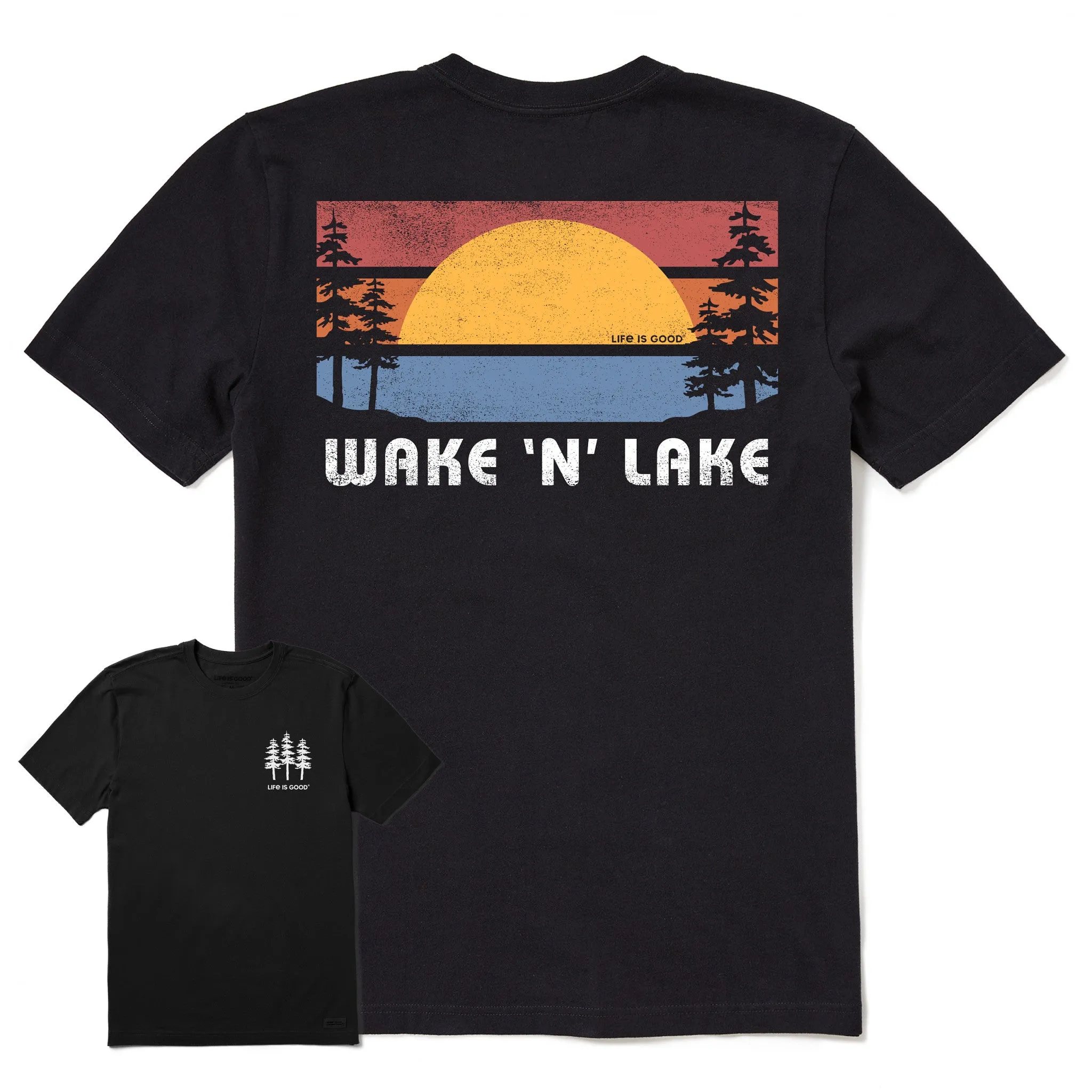 Men's Wake N Lake Short Sleeve Tee Life is Good
