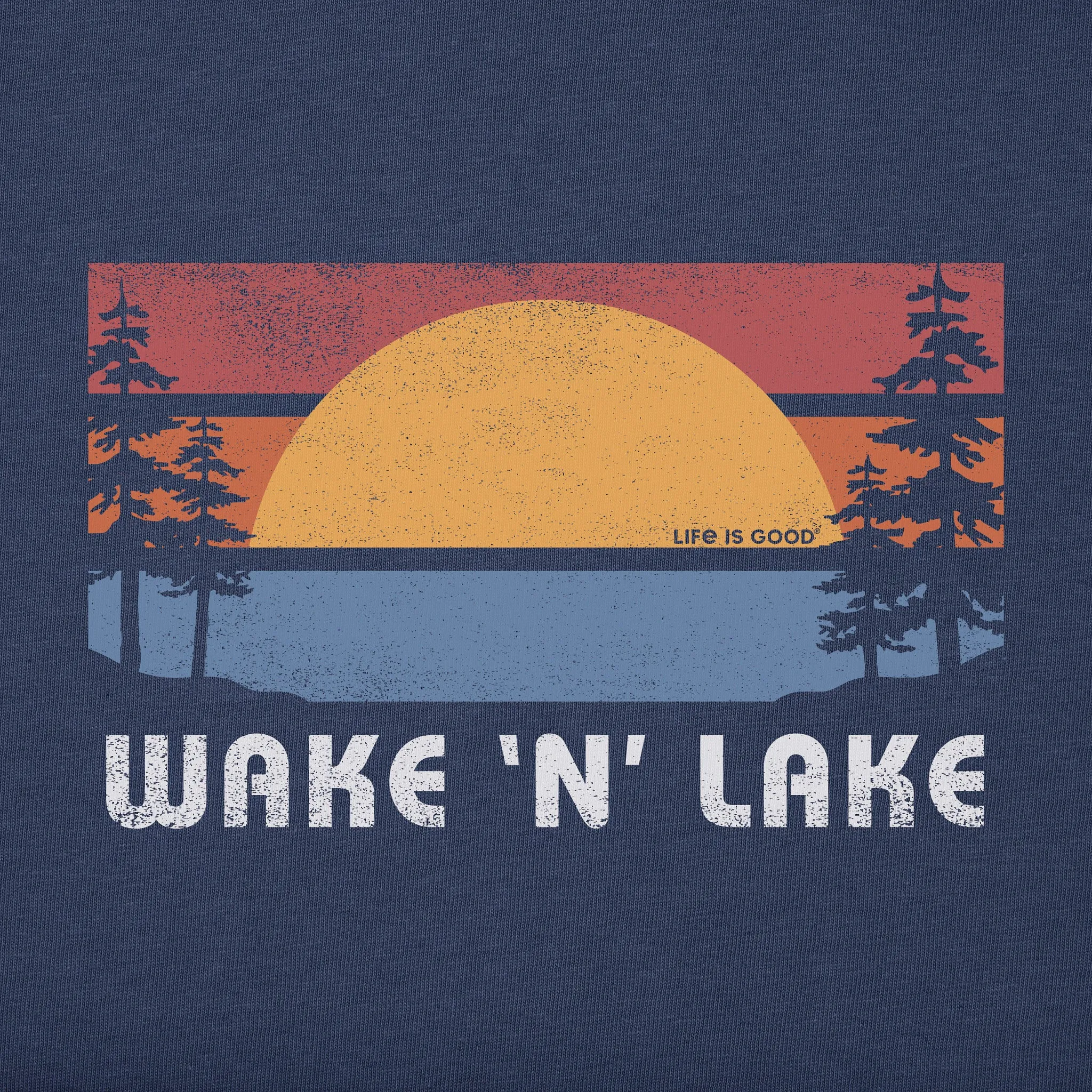 Men's Wake N Lake Short Sleeve Tee Life is Good