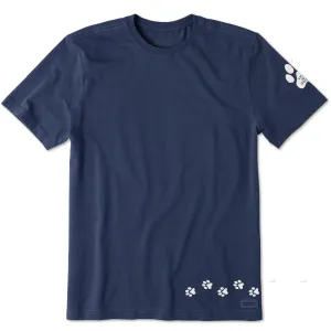 Men's Walking Paws Short Sleeve Crusher Tee Life is Good