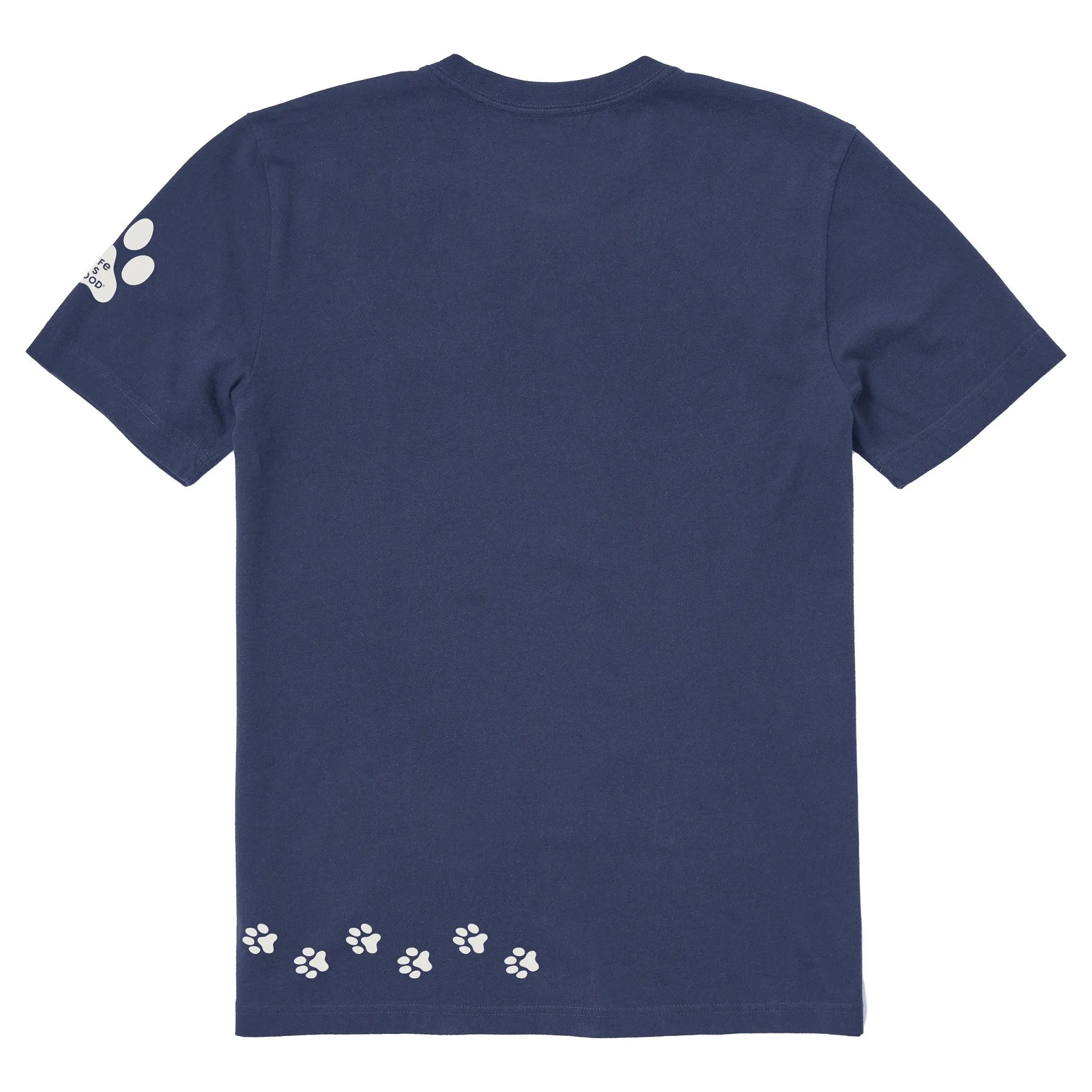 Men's Walking Paws Short Sleeve Crusher Tee Life is Good